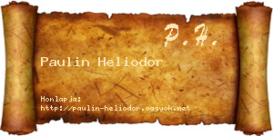 Paulin Heliodor névjegykártya